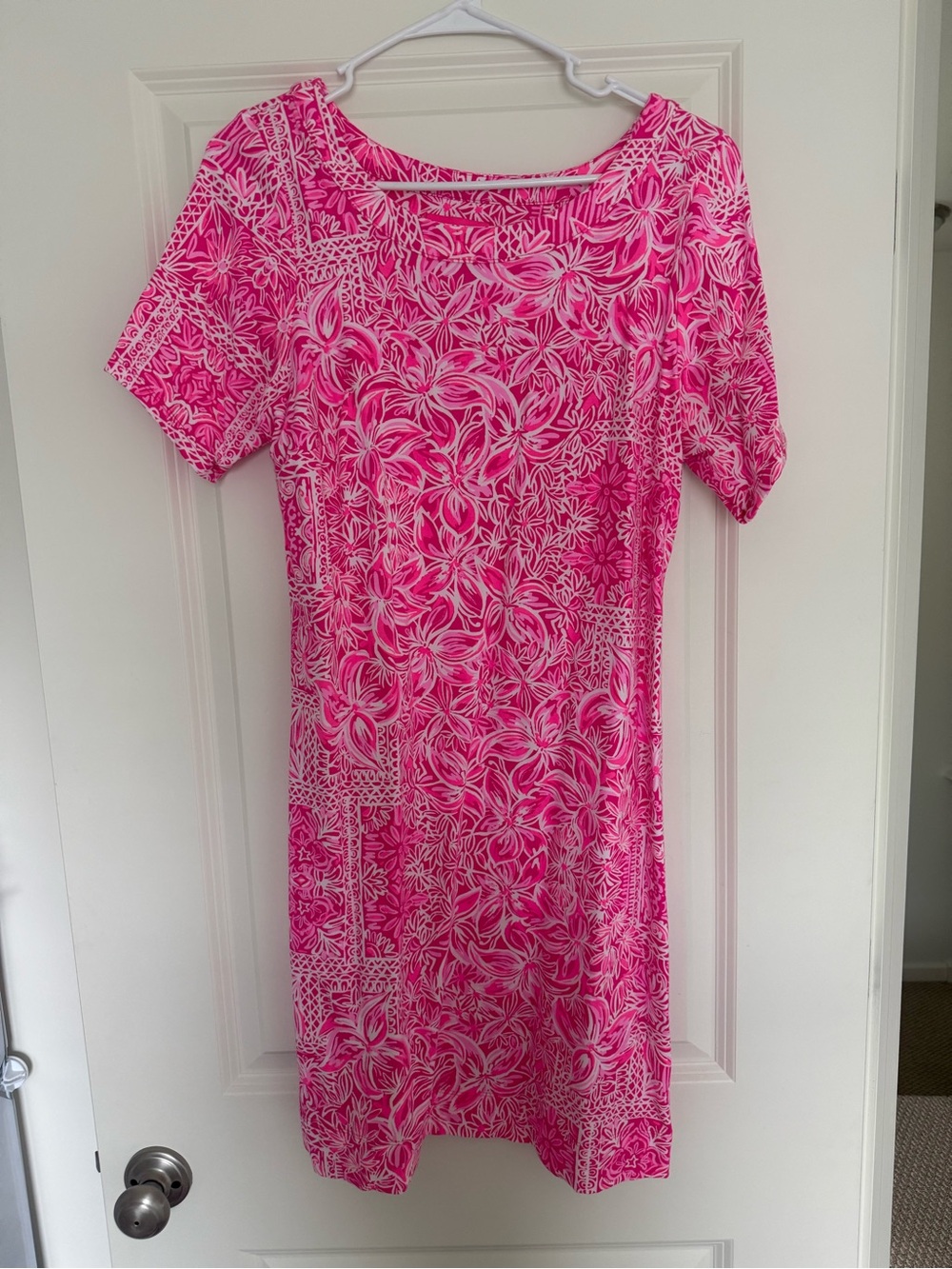 Lilly Pulitzer Pink & White Floral Shift Dress